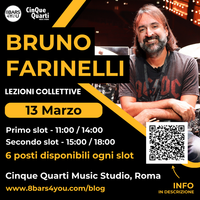 Bruno Farinelli: Lezioni collettive di batteria